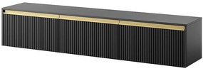 Έπιπλο Τηλεόρασης Κρεμαστό Royal 181x39x36cm Anthracite-Gold