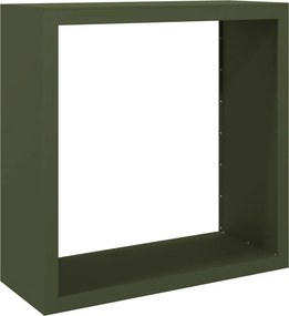 vidaXL Ράφι Καυσόξυλων Πράσινη 100x40x100 εκ. Ατσάλινο