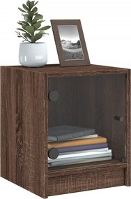vidaXL Bedside Cabinet 2 τμχ. Brown Oak Medium-sized