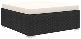 vidaXL Σαλόνι Κήπου 11 Τεμαχίων Μαύρο από Συνθετικό Ρατάν με Μαξιλάρια