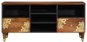vidaXL Ντουλάπι Τηλεόρασης Καφέ 100 x 33.5 x 46 εκ Μασίφ ξύλο μάνγκο