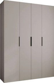 Ντουλάπα Como IV 180 Τετράφυλλη-Cashmere - Μαύρο