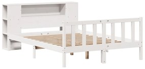 vidaXL Κρεβάτι Βιβλιοθήκη Χωρίς Στρώμα 120x190 εκ Μασίφ Ξύλο Πεύκου