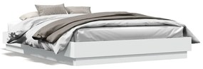 Πλαίσιο Κρεβατιού με LED Λευκό 160 x 200 εκ. - Λευκό