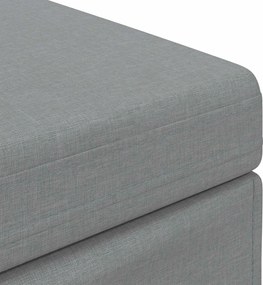 vidaXL Σκαμνί Ανοιχτό γκρι Ύφασμα και Επεξεργασμένο Ξύλο