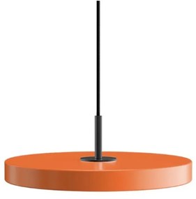 Φωτιστικό Οροφής Asteria Plus Mini Black 2297C4175 Φ31x10.5cm Led 1200lm 18W 2400-3000k Nuance Orange Umage