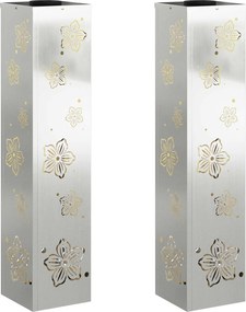 vidaXL Ηλιακό LED Φως Δρόμου 2 pcs Θερμό λευκό 18 x 18 x 80 εκ.
