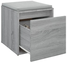 vidaXL Κουτί με Συρτάρι Γκρι Sonoma 40,5x40x40 εκ. Επεξεργασμένο Ξύλο