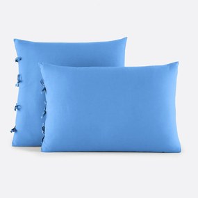 Βαμβακερή μονόχρωμη μαξιλαροθήκη με φιογκάκια, Scénario