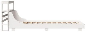 vidaXL Σκελετός Κρεβ. Χωρίς Στρώμα Λευκό 75x190 εκ Μασίφ Πεύκο