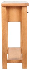 vidaXL Τραπέζι Κονσόλα με 2 Συρτάρια 83 x 30 x 73 εκ. Μασίφ Ξύλο Δρυός