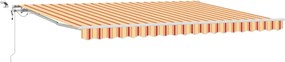 vidaXL Ύφασμα Ομπρέλας Κίτρινο και Πορτοκαλί 450 x 350 εκ Πολυεστέρας