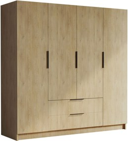 Ντουλάπα Sofia τετράφυλλη-Λευκό - Χρυσό