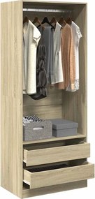 vidaXL Ντουλάπα Χρώμα Sonoma Δρυς 80x50x200 εκ. από Επεξ. Ξύλο
