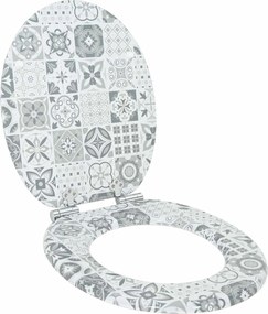 vidaXL Μαλακή κλειστή λεκάνη 2 pcs Μπλε και Λευκό Πορσελάνη