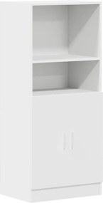 vidaXL Στήλη Κουζίνας Λευκή 57x41,5x131,5 εκ. από Επεξεργασμένο Ξύλο