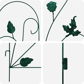vidaXL Φράχτης Κήπου 5 pcs Πράσινο Ατσάλι