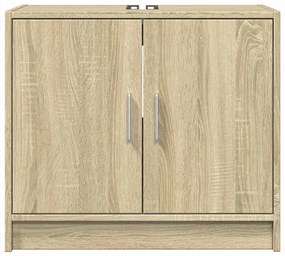 vidaXL Ντουλάπι Νιπτήρα Sonoma Δρυς 63x29x55 εκ. Επεξεργασμένο Ξύλο