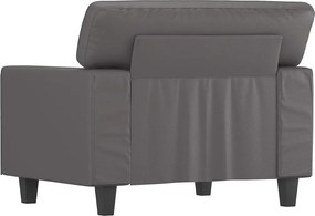 vidaXL Πολυθρόνα Γκρι 60 εκ. Συνθετικό δέρμα