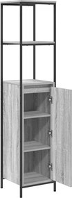 vidaXL Ντουλάπι μπάνιου με ράφια Γκρι Sonoma 36x35x165 εκ.