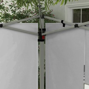 Σετ 2 πλαϊνά πάνελ για κιόσκι 3x3/3x4 m, πλαϊνός τοίχος με παράθυρο, αδιάβροχο ανοιχτό γκρι