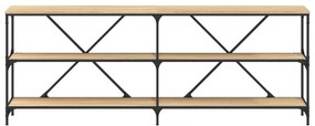 vidaXL Τραπέζι Κονσόλα Sonoma Δρυς 200x30x75 εκ. Επεξ. Ξύλο/Σίδηρος