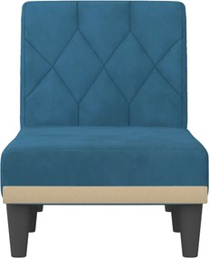 vidaXL Ανάκλιντρο Μπλε Βελούδινο