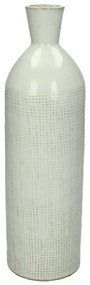05152128 Βάζο ArteLibre Λευκό Πέτρα 9.3x9.3x32cm