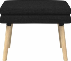 vidaXL Διπλή Επίστρωση Πάγκος Μαύρο 60 x 40 x 46 εκ. Ύφασμα