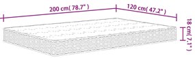 ΣΤΡΩΜΑ ΜΕ BONNELL SPRINGS ΜΕΣΑΙΑ ΣΚΛΗΡΟΤΗΤΑ 120 X 200 ΕΚ. 3206401