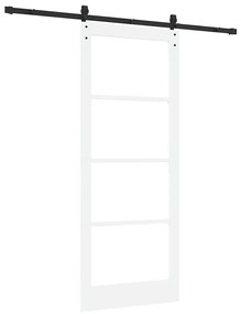 vidaXL Συρόμενη Πόρτα ORKDAL Λευκό 86 x 211 cm Μασίφ ξύλο πεύκου