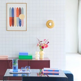 Χρωματιστό γυάλινο βάζο, ύψος 18,2 εκ., ORLYA