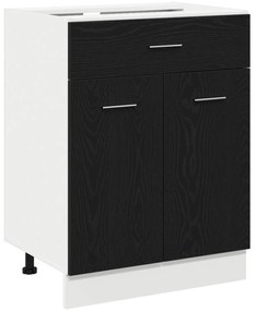 vidaXL Μαύρο Ερμάρι με Συστήματα Στάθμης - 60x46x81.5 εκ Φτιαγμένο από Επεξεργασμένο Ξύλο