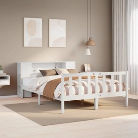 vidaXL Κρεβάτι Βιβλιοθήκη Χωρίς Στρώμα 120x190 εκ Μασίφ Ξύλο Πεύκου