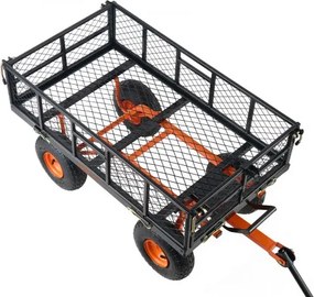 VEVOR Garden Dump Cart Heavy-duty Metal Yard Carts and Wagons 880 lbs Loading