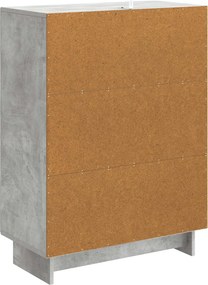 vidaXL Πλαϊνό γραφείο Γκρι Σκυροδέματος 66 x 34,5 x 90 εκ