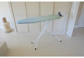 Τραπέζι σιδερώματος Brabantia B 1008892, 124x38 cm, 7 θέσεις ρύθμισης, Μεγάλη θήκη σίδερου, Πράσινο/Μπλε