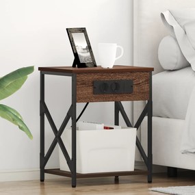 vidaXL Κομοδίνο Καφέ δρυς 41 x 31 x 51 εκ. Επεξεργασμένο ξύλο