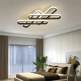 Stewehome Victoria Μοντέρνα Πλαφόνιερ 3 Χρώματα LED-μαύρο 66x30 cm