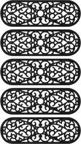 vidaXL Πατάκια Σκάλας 5 τεμ. 25 x 75 εκ. από Καουτσούκ