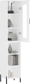 vidaXL Ντουλάπι Λευκό 34,5 x 34 x 180 εκ. από Επεξεργασμένο Ξύλο