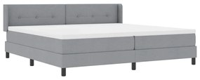 vidaXL Κρεβάτι box spring με στρώμα Ανοιχτό γκρι 200 x 200 cm