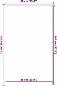 vidaXL Πατάκι Εισόδου Μαύρο 90 x 150 εκ.
