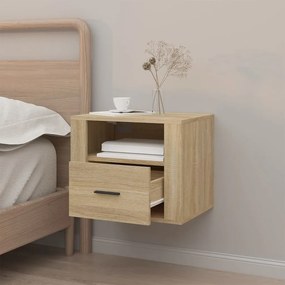 vidaXL Κομοδίνα Επιτοίχιο Sonoma Δρυς 50x36x40 εκ.