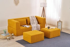 Διθέσιος Καναπές Πορτοκαλί VILORO 90x200x75