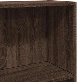 vidaXL Βιβλιοθήκη Καφέ Δρυς 40x24x143 εκ. από Επεξεργασμένο Ξύλο