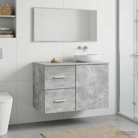 vidaXL Ντουλάπι Μπάνιου Γκρι Σκυροδέματος 30 x 35 x 50 εκ.
