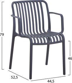 ΠΟΛΥΘΡΟΝΑ ΕΞΩΤ.ΧΩΡΟΥ CONVEE HM6105.03 ΓΚΡΙ ΠΟΛΥΠΡΟΠΥΛΕΝΙΟ 55x56x79Yεκ.