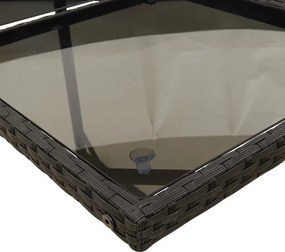 vidaXL Σετ Τραπεζαρίας Κήπου 9 τεμ Μαύρο από Συνθ. Ρατάν με Μαξιλάρια