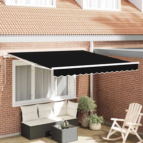 vidaXL Αυτόματη Ανθρώπινη Σκέπη Μαύρη 350x250 εκ